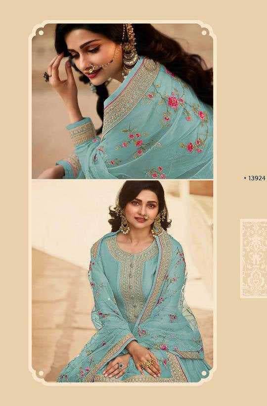 Silk Embroidery Gown With Dupatta - MYLUXURY LANE ENTERPRISE